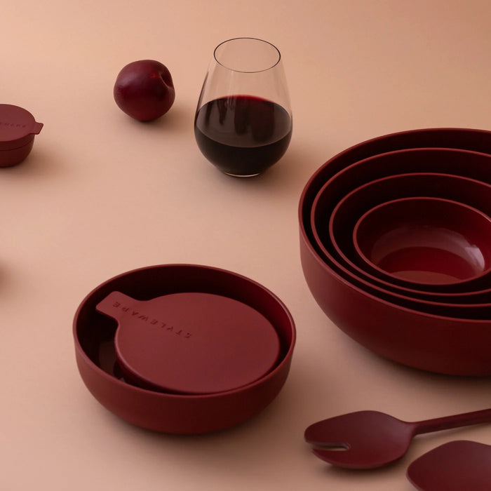 Styleware - 4 Piece Nesting Bowl Collection - Merlot