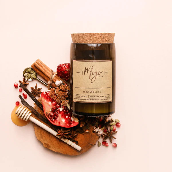 Mojo Candle Co - Wine Bottle Candle - Morrocan Spice