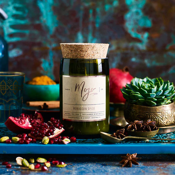 Mojo Candle Co - Wine Bottle Candle - Morrocan Spice