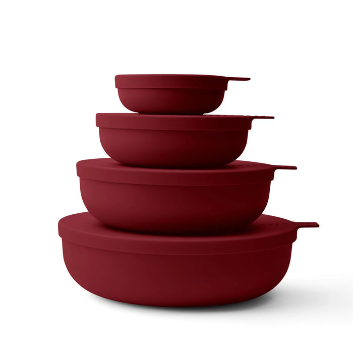 Styleware - 4 Piece Nesting Bowl Collection - Merlot