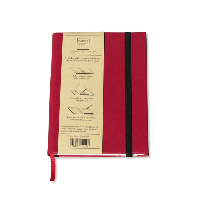 Paper Saver - Refillable Notebook - Leatherette - Red