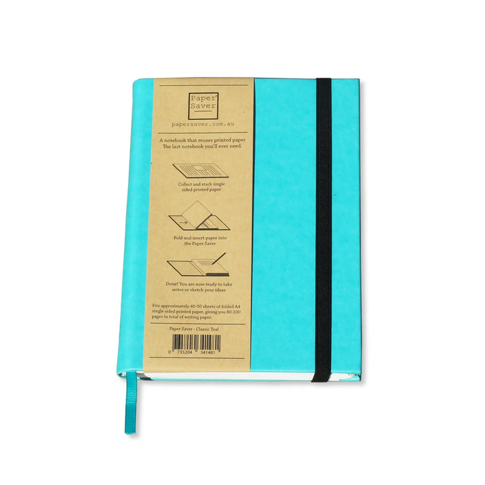 Paper Saver - Refillable Notebook - Leatherette - Teal