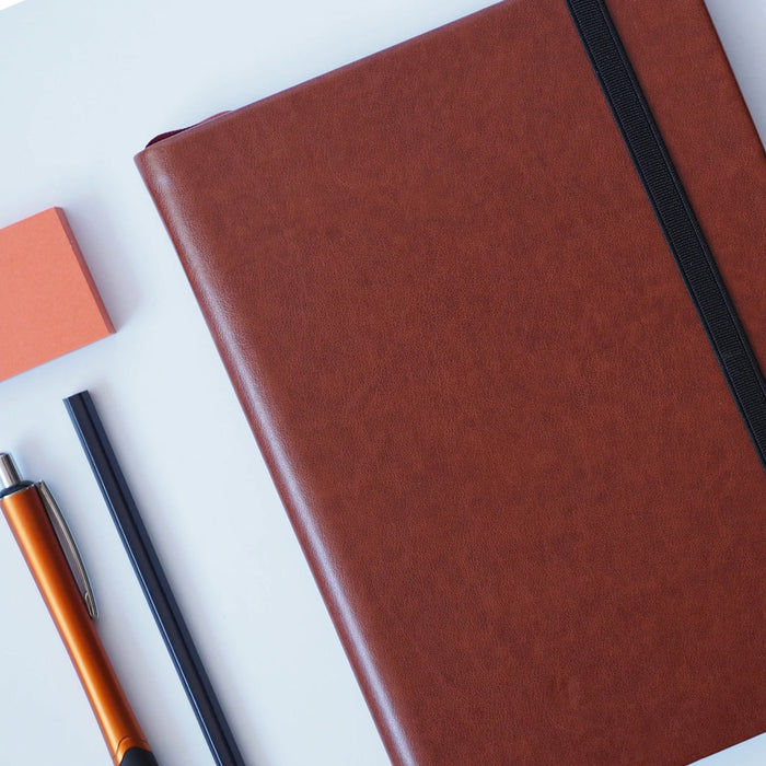 Paper Saver - Refillable Notebook - Leatherette - Tan