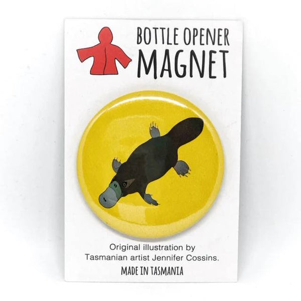Red Parka - Bottle Opener Magnet - Platypus