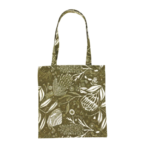 Print Ink Studio - Cotton Tote Bag - Natives - Khaki