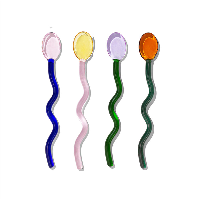 Sucker - Glass Cocktail Stirrers - Set of 4 - Multi