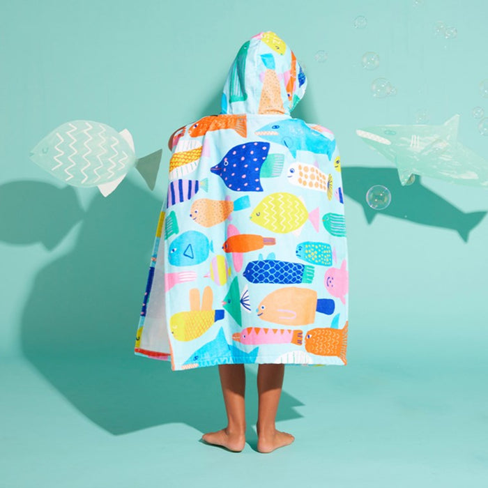 Halcyon Nights - Kids' Hooded Towel / Swim Poncho - Rainbow Reef