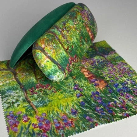 Plumeria - Hard Glasses Case with Microfibre Cloth - Monet - Garden at Giverny
