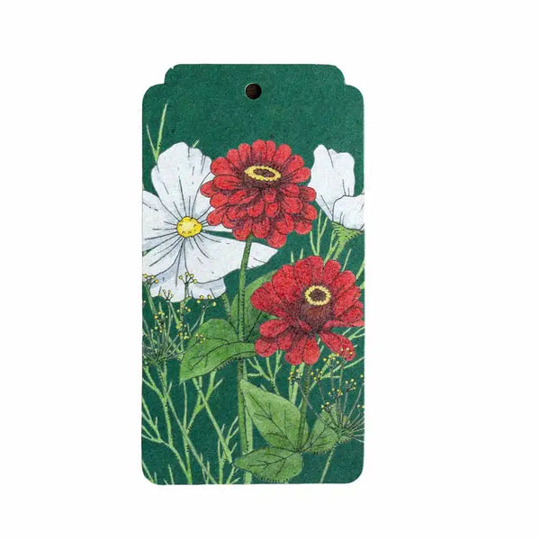 Sow 'n Sow - Christmas Gift Tags - Pack of 10 - Season's Greetings - Zinnia & Cosmos