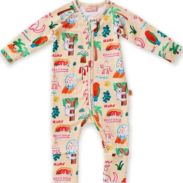 Halcyon Nights - Long Sleeve Zip Suit - Coo-ee!