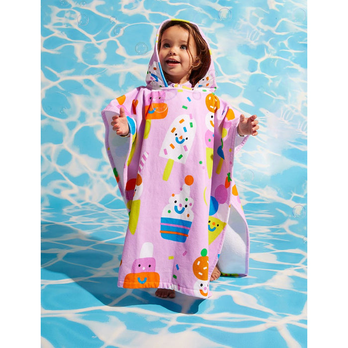 Halcyon Nights - Kids' Hooded Towel / Swim Poncho - Sundae Funday