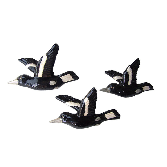 Studio Australia - Wall Birds - Set of 3 - Magpies