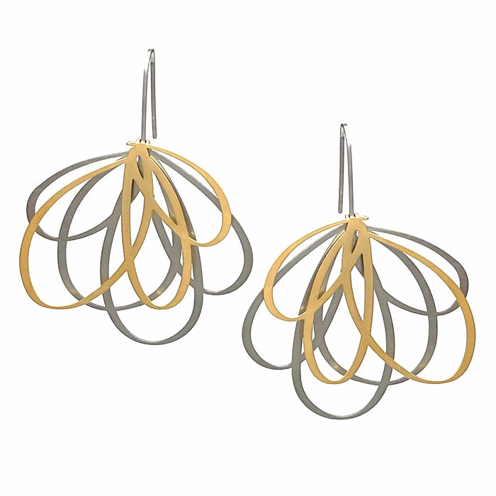 inSync Design - Olio Earrings - Gold & Stainless Steel