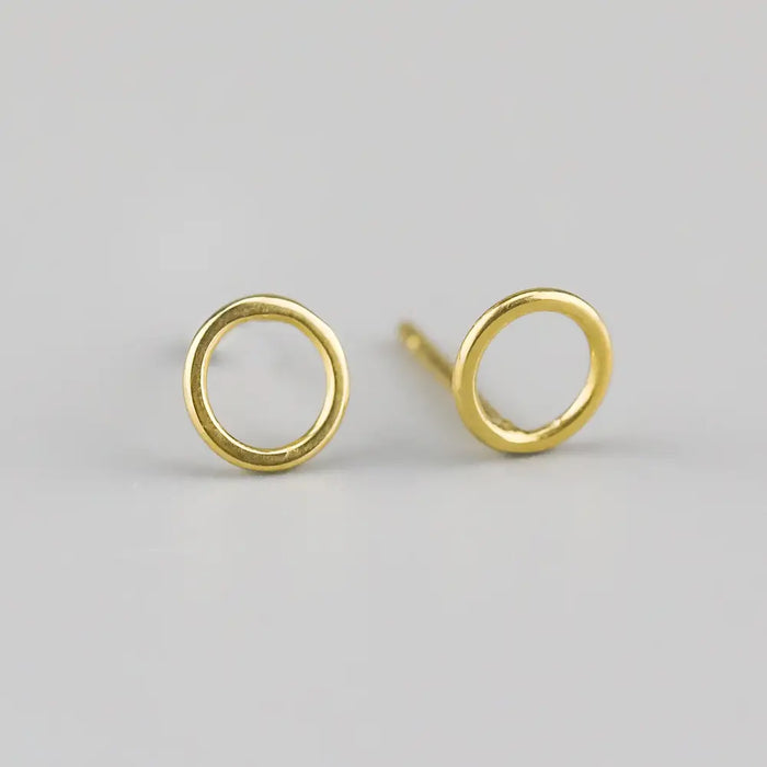 Ayana Jewellery - Circle Studs - Yellow Gold