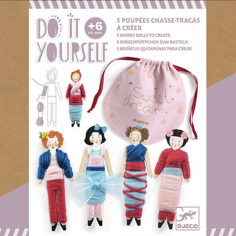 Djeco - Do It Yourself Craft Kit - Sweet Nights - Worry Dolls