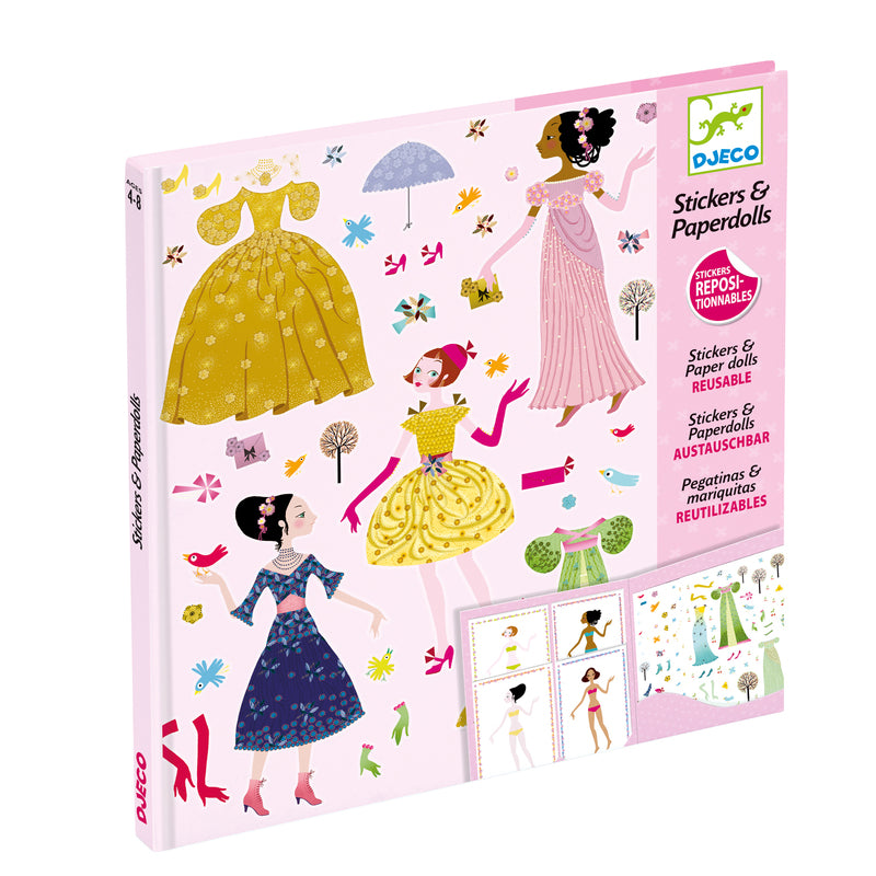 Djeco - Dresses Through the Seasons - Stickers & Paperdolls Set