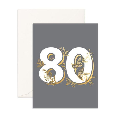 Fox & Fallow - Birthday Card - Number 80