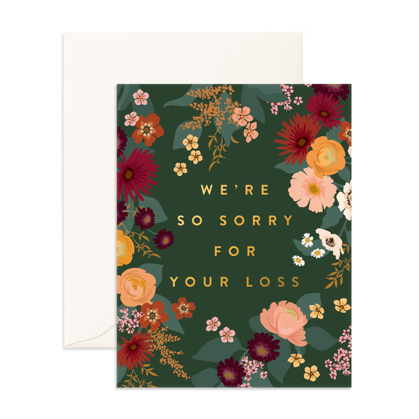 Fox & Fallow - Sympathy Card - We're so sorry for your loss