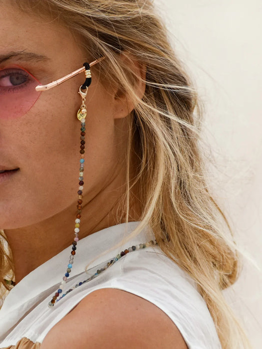 Sunny Cords Rosy Beaded Glasses Chain — Blackbird Fox