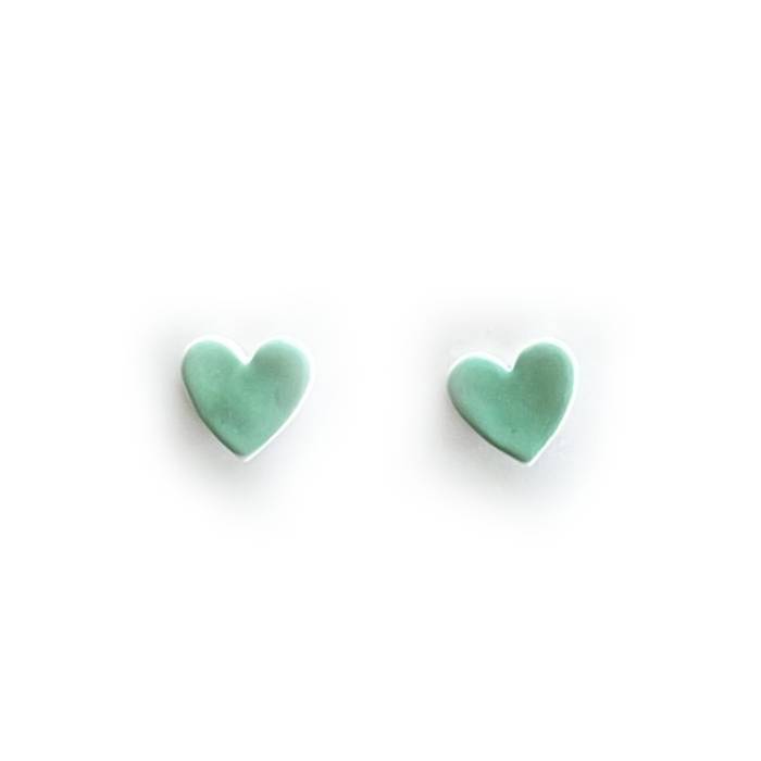 Paper Boat Press - Ceramic Heart Studs