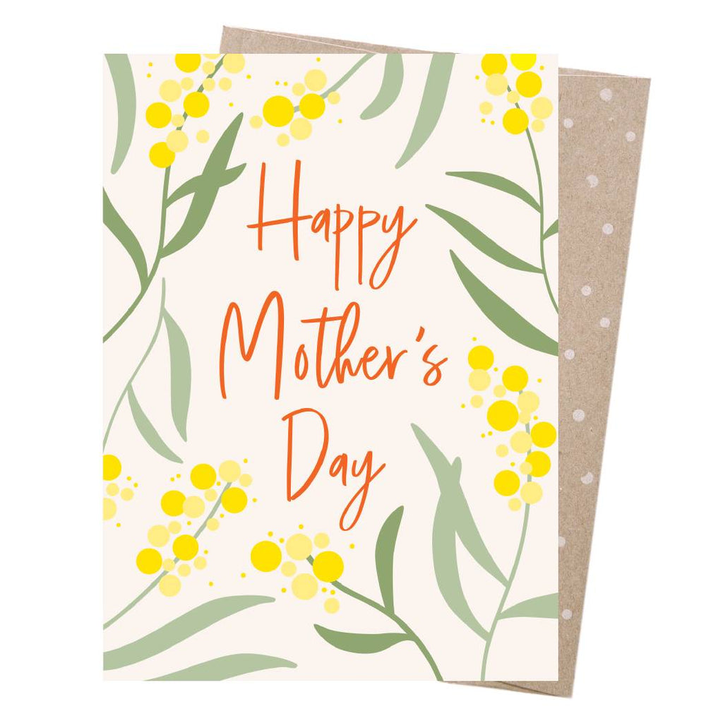 Earth Greetings - Mothers Day Card - Wattle