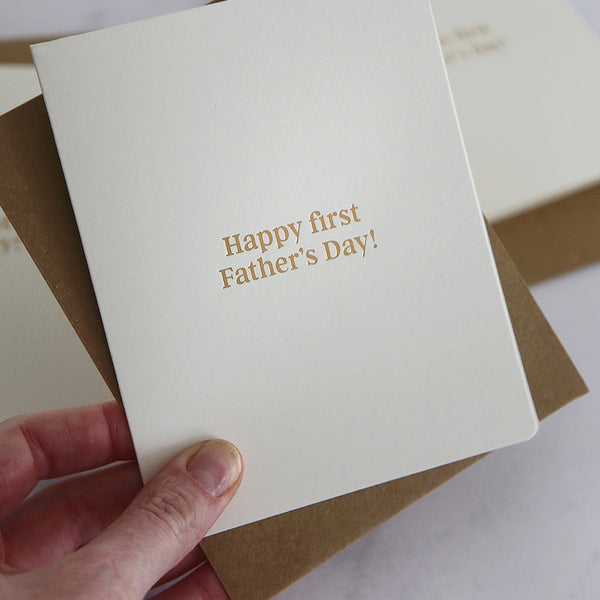 Bespoke Letterpress - Greeting Card  - Happy First Fathers' Day