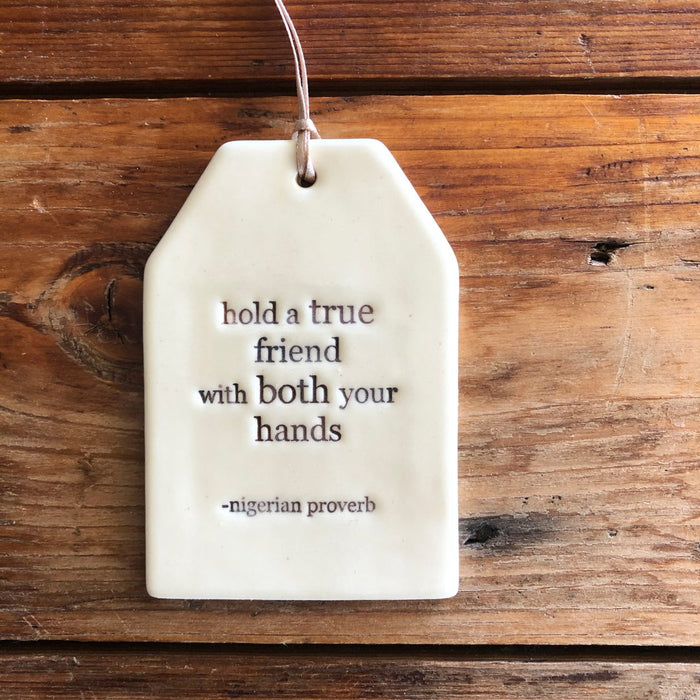 Paper Boat Press - Ceramic Quote Tag