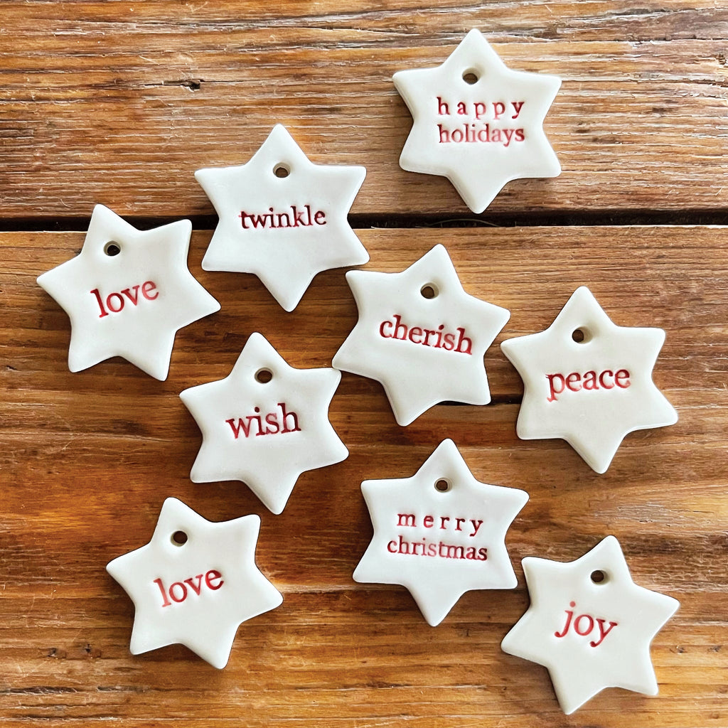 Paper Boat Press - Ceramic Mini Star Ornament