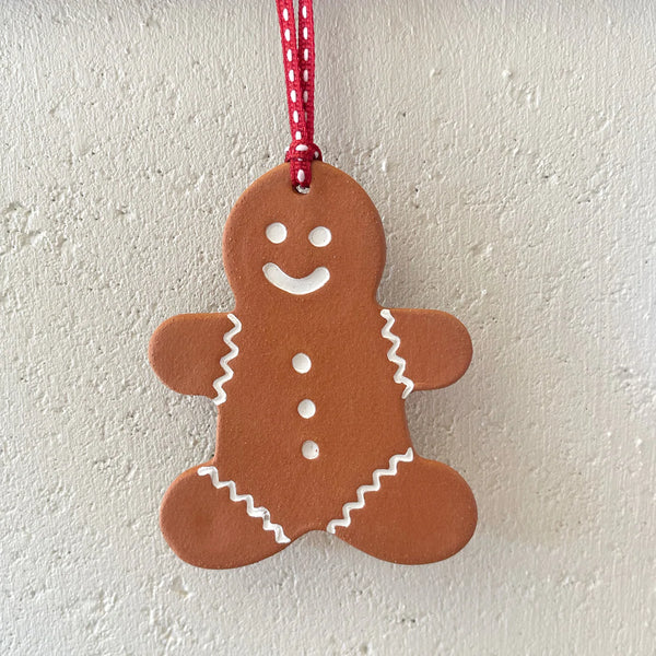 Paper Boat Press - Terracotta Christmas Ornament - Gingerbread