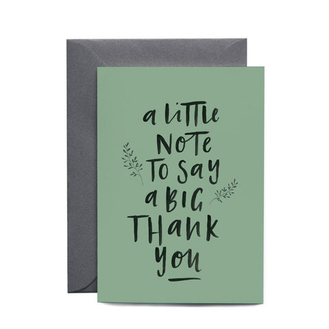 In The Daylight - Greeting Card - A Little Note to Say a Big Thank You