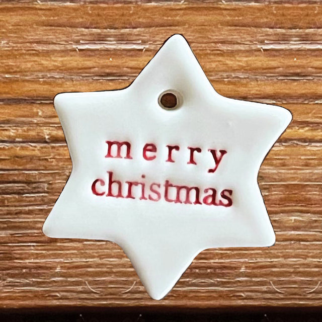 Paper Boat Press - Ceramic Mini Star Ornament