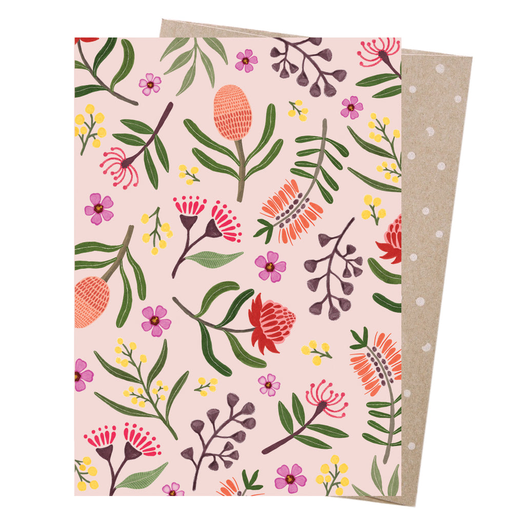 Negin Maddock - Greeting Card - Bush Florals