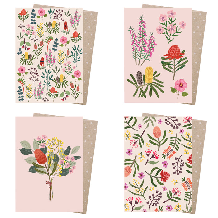 Negin Maddock - Boxed Cards - Australian Wildflowers - Pack of 8