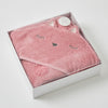 Nordic Kids - Hooded Towel - Fleur the Cat - Dusty Rose