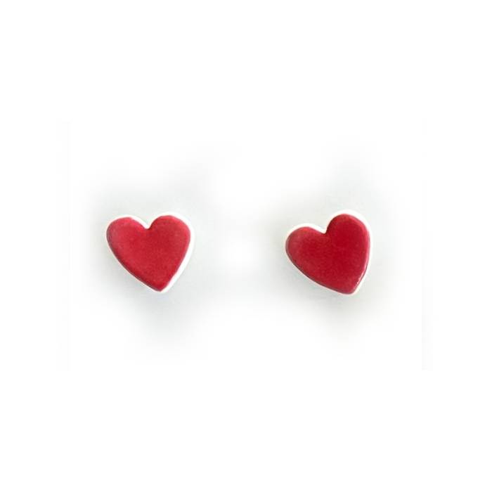 Paper Boat Press - Ceramic Heart Studs