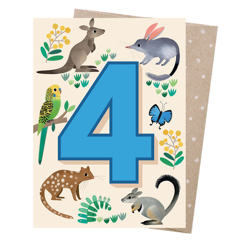 Sarah Allen - Children's Birthday Card - Age 4 - Friendly Forest