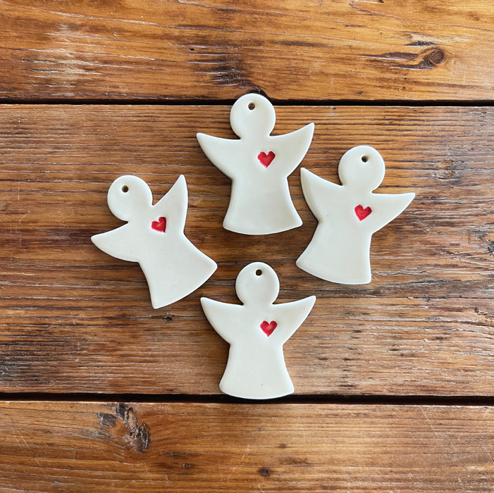 Paper Boat Press - Ceramic Mini Angel Ornament