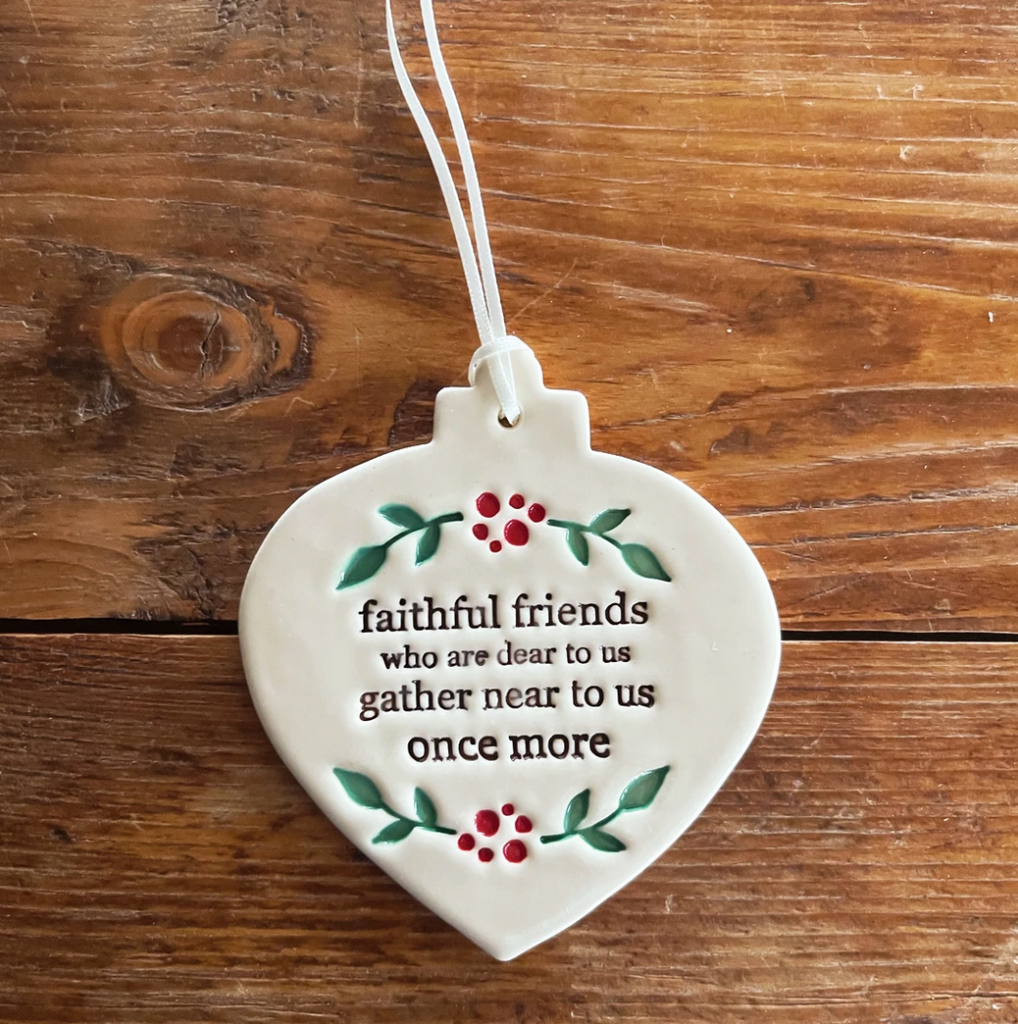 Paper Boat Press - Ceramic Christmas Ornament - Faithful Friends