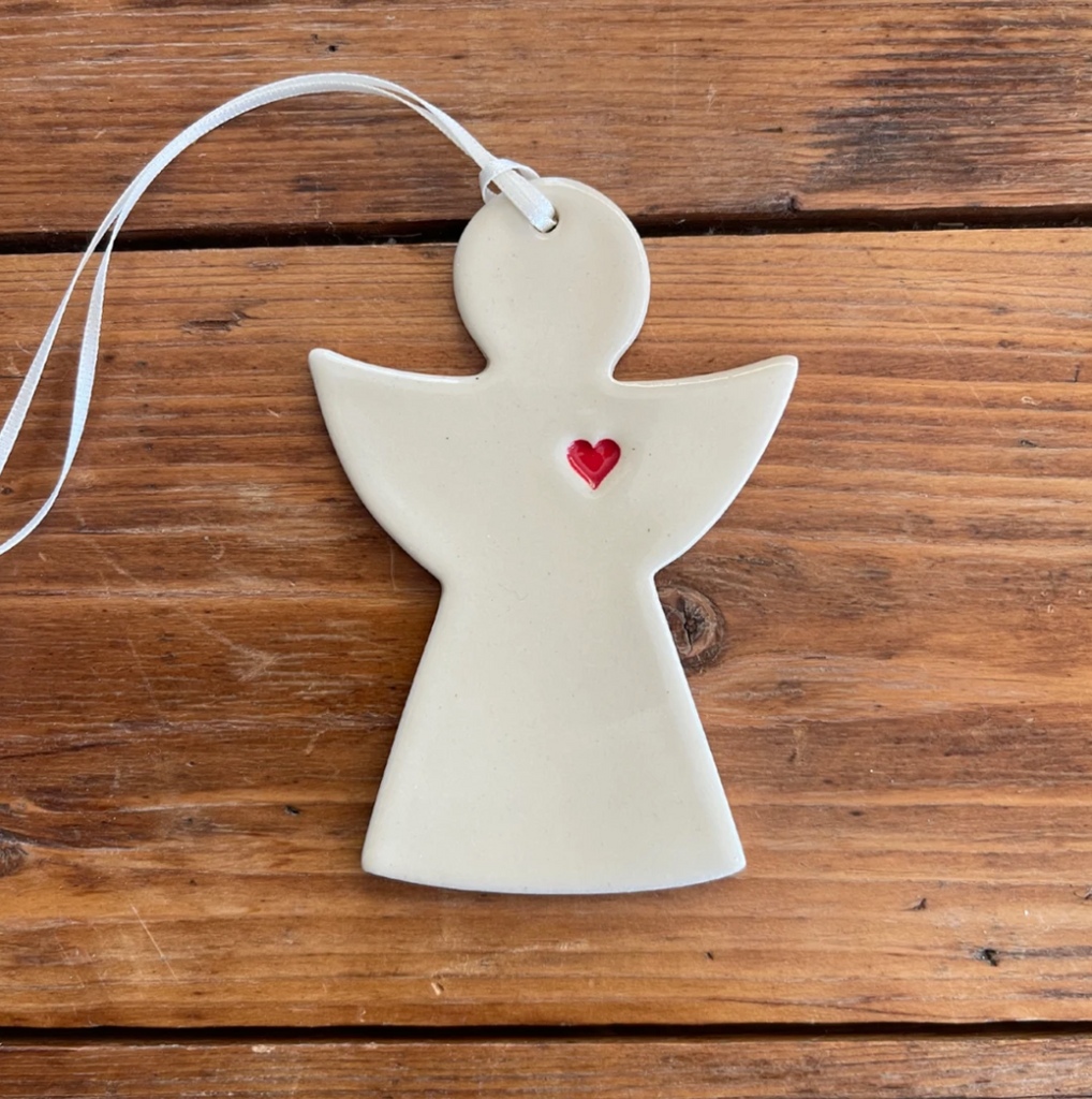 Paper Boat Press - Ceramic Christmas Ornament - Angel