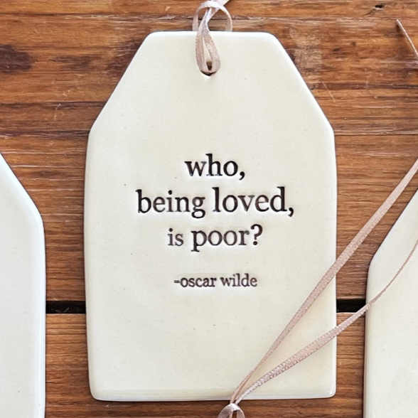 Paper Boat Press - Ceramic Quote Tag