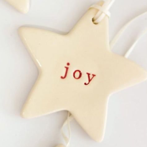 Paper Boat Press - Ceramic Christmas Star Ornament