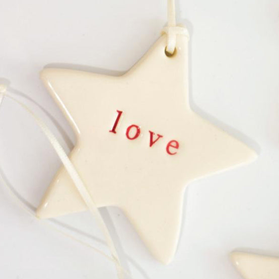 Paper Boat Press - Ceramic Christmas Star Ornament