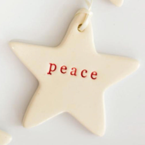 Paper Boat Press - Ceramic Christmas Star Ornament