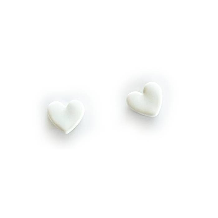 Paper Boat Press - Ceramic Heart Studs