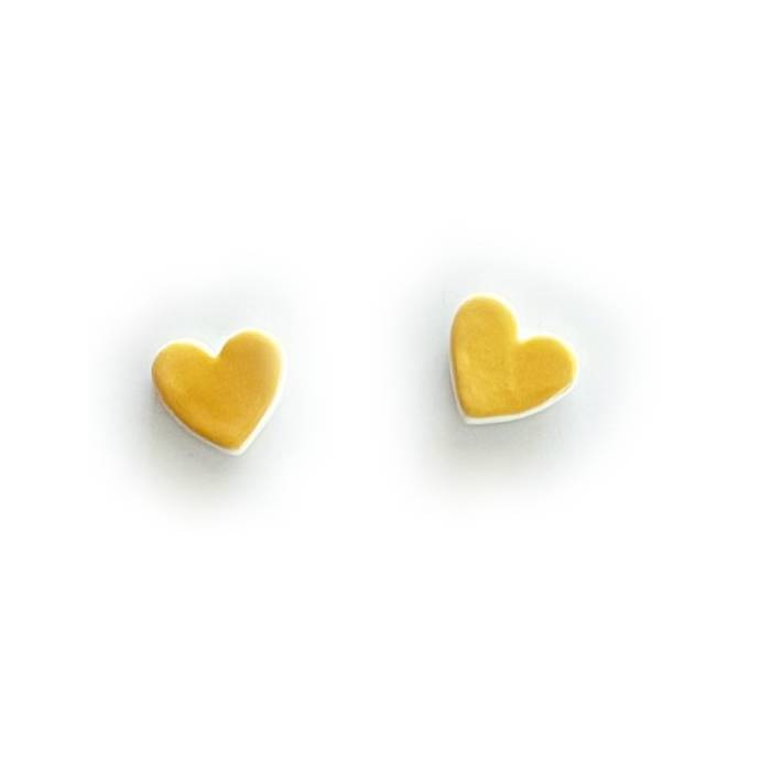 Paper Boat Press - Ceramic Heart Studs