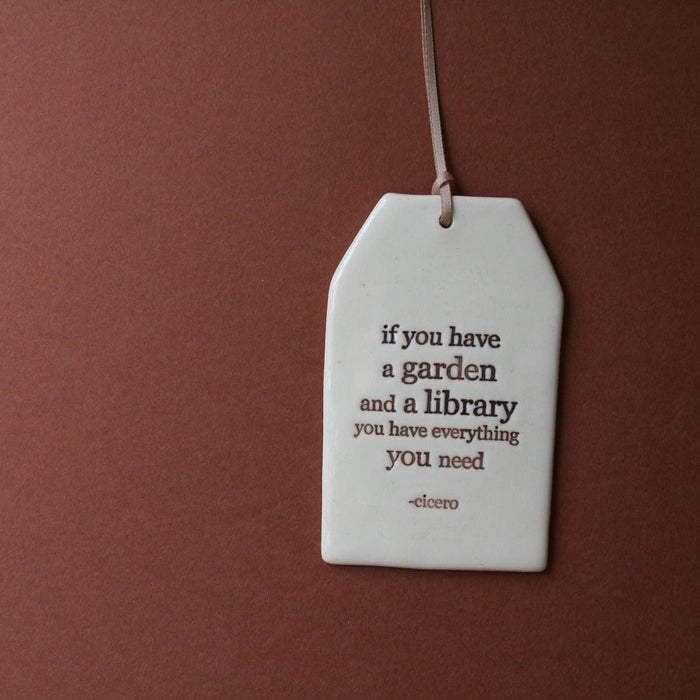 Paper Boat Press - Ceramic Quote Tag