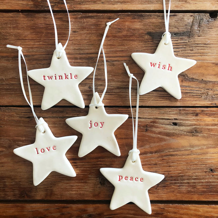 Paper Boat Press - Ceramic Christmas Star Ornament